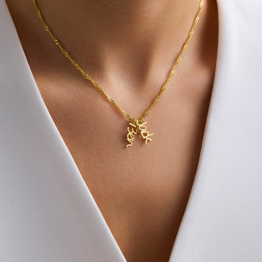 Vertical Name Necklace