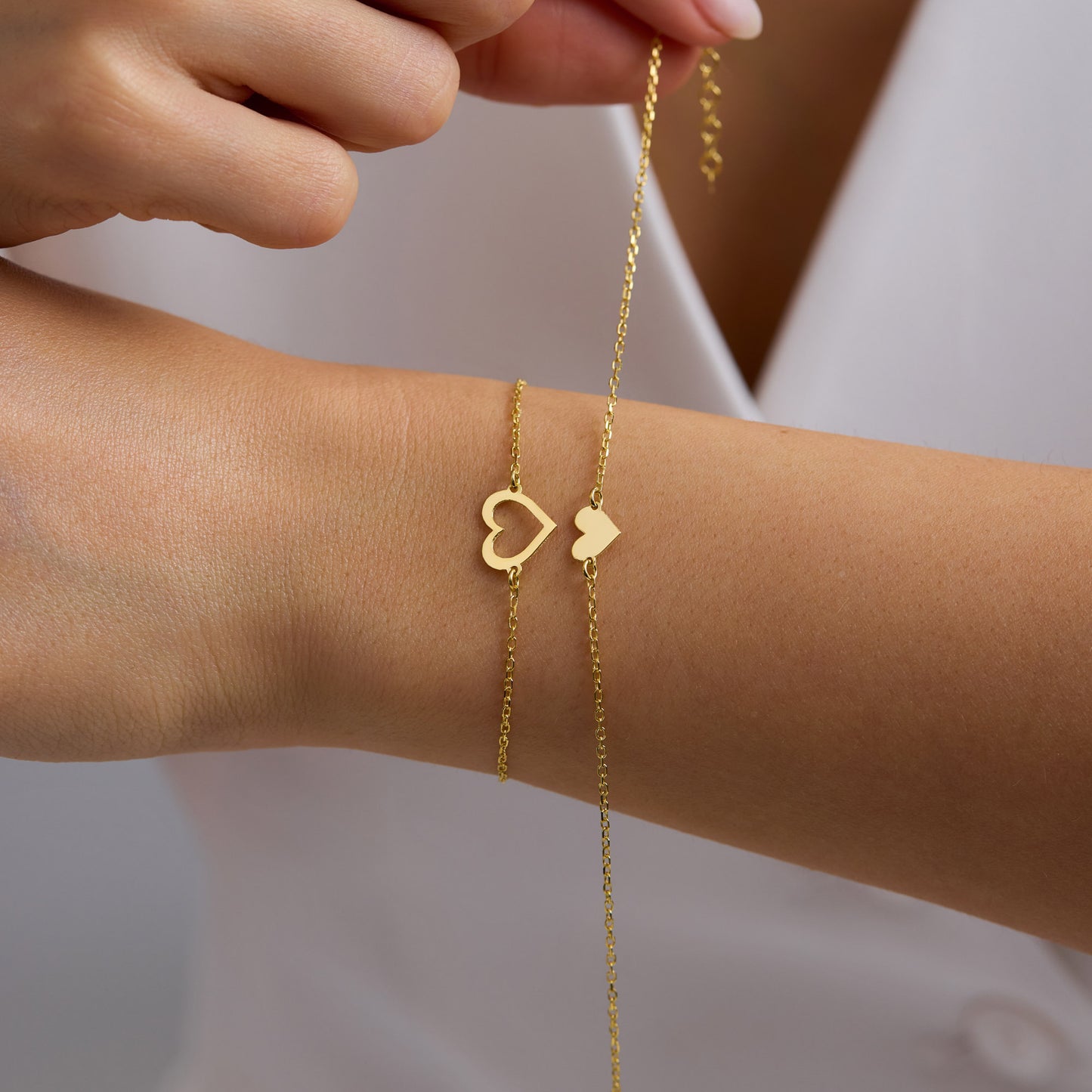 Mother & Daughter Heart Bracelet