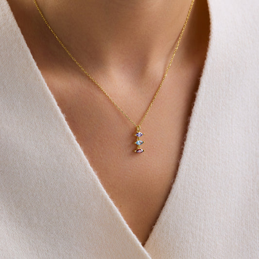 Marquise Stone Pendant Necklace