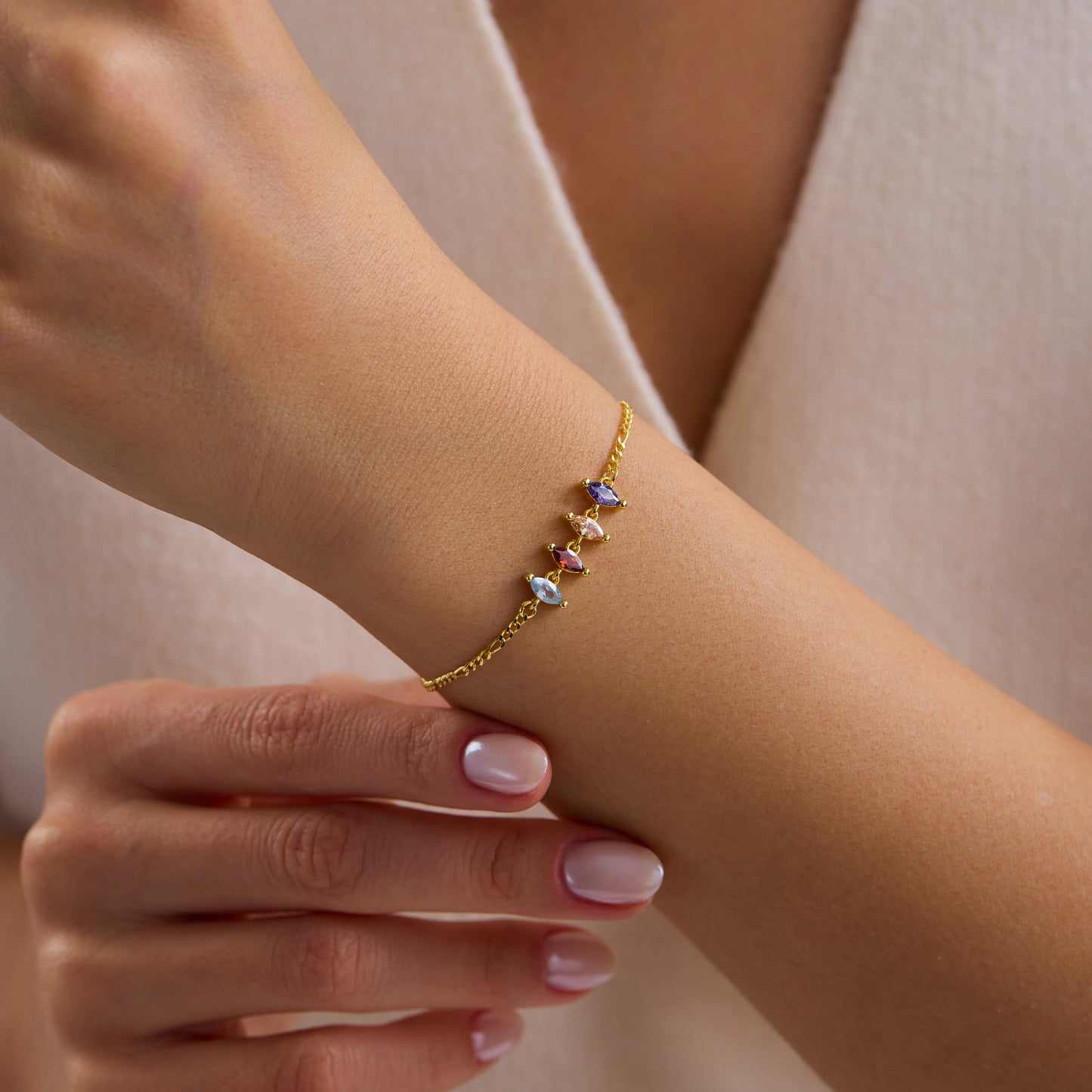 Marquise Birthstone Bracelet