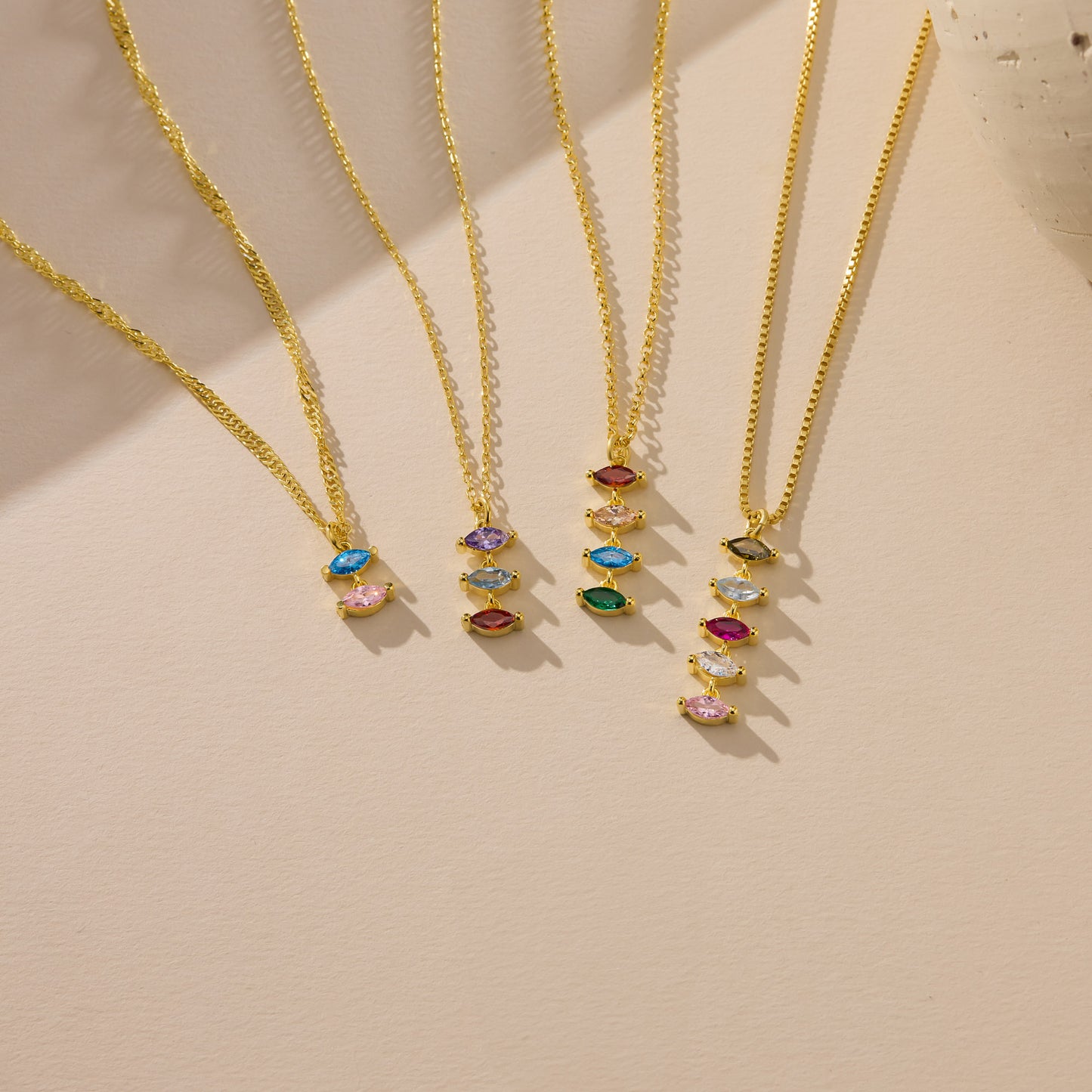 Marquise Stone Pendant Necklace