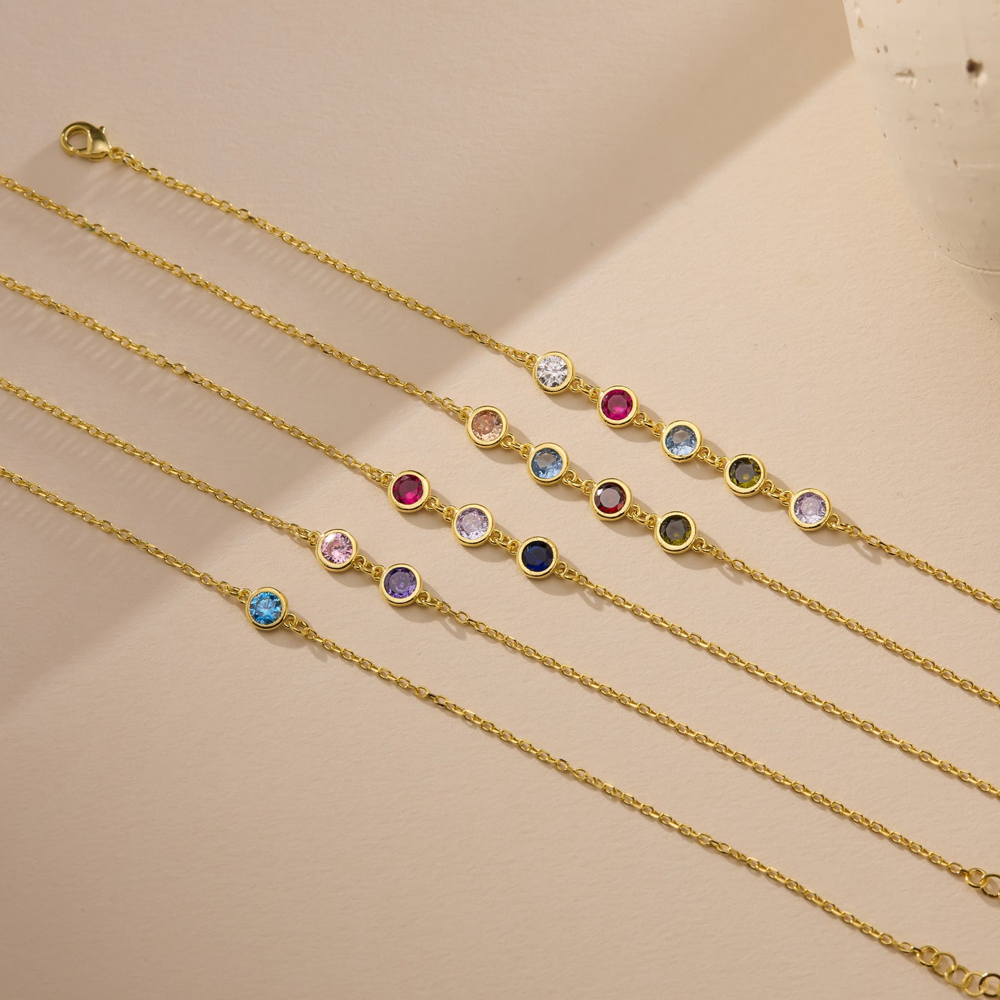 4mm Stone Birthstone Bracelet